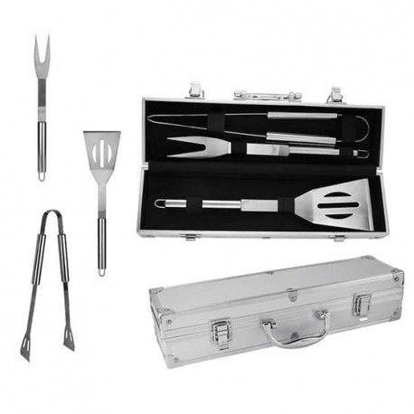 Set de BBQ Snazzy de acero inoxidable