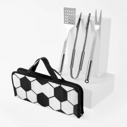 Set de BBQ Soccer de acero inoxidable