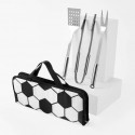 Set de BBQ Soccer de acero inoxidable