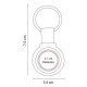 Llavero circular de metal Darini