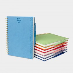 Agenda modo Semanal tipo Terra 2027 colores llamativos con espiral