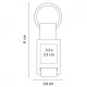 Llaveros de metal y tela varios colores Caspio