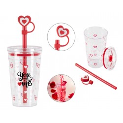 Vaso Valentine color rojo