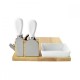 Tabla de madera con accesorios de cocina Marmore