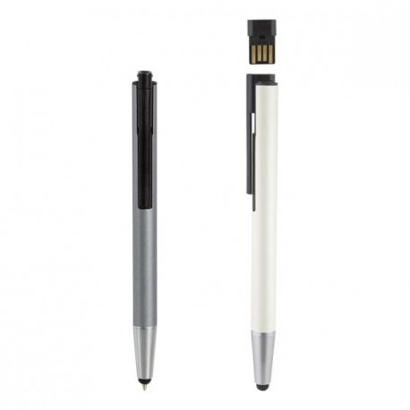 Bolígrafo USB de 8 GB y touch screen de aluminio Evans