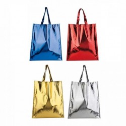 Bolsa de non woven metalizado con fuelle Carnaval