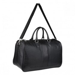 Maleta de curpiel color negro con cierre Farah