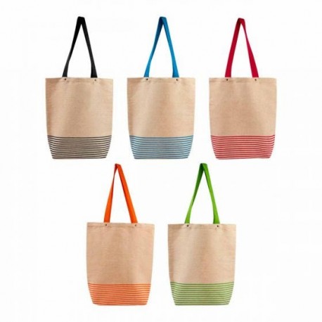 Bolsa de yute y algodón sin fuelle Mezzola