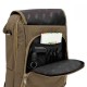 Mochila portafolio café de poliéster Reus