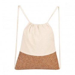 Bolsa mochila de algodón y corcho Coira