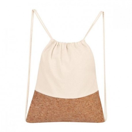 Bolsa mochila de algodón y corcho Coira