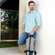 Mochila con correa ajustable con broche de plástico y jareta Trogir
