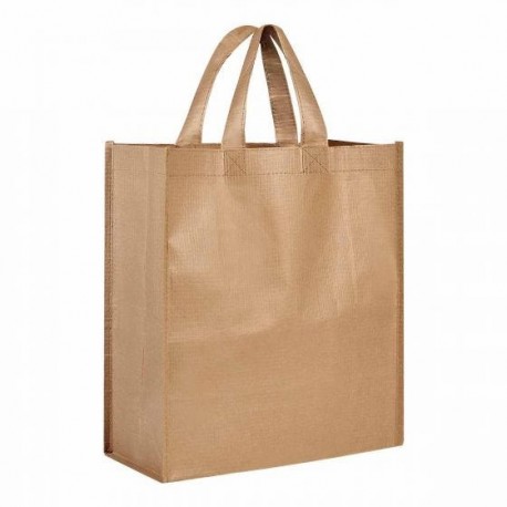 Bolsa con fuelle de tejido de papel Kraft