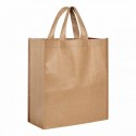 Bolsa con fuelle de tejido de papel Kraft