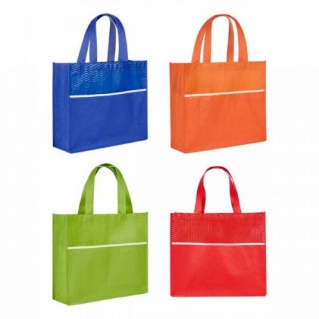 Bolsa con fuelle de non woven y bolsa frontal Tasu