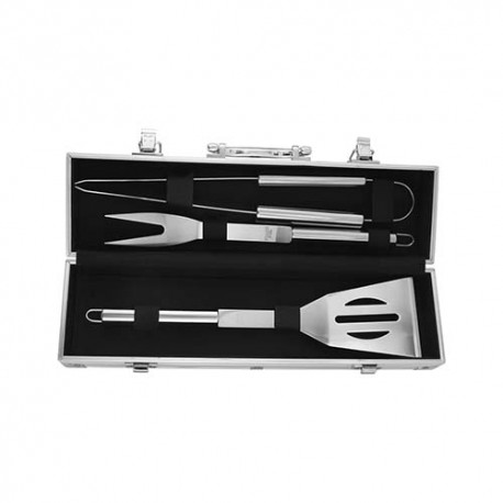 Kit de parrillada BBQ con estuche metálico Snazzy