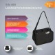 Lonchera porta botellas con interior plastificado color negro Surprise