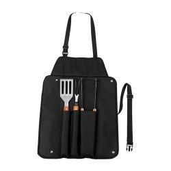 Set de parrillada accesorios madera y acero inoxidable Taroudant
