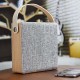 Bocina SPEKE bluetooth recargable tipo morral de tela rectangular