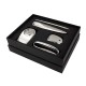 Elegante set de escritorio LENAR reloj pluma abre cartas y tarjetero