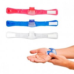 Pulsera con 15 ml gel sanitizante varios colores Nimes.