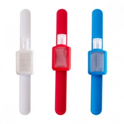 Pulsera de silicon con 25 ml de gel antibacterial Mile