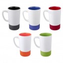 Taza de cerámica con base de silicón varios colore Gillen