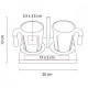 Set de tazas con porta taza de bambú Iwao
