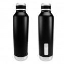Termo cerrado al vacío color negro con placa para grabado laser Reed