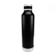 Termo cerrado al vacío color negro con placa para grabado laser Reed