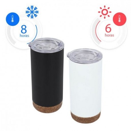 Termo con doble pared y base de corcho 550 ml Laurent