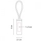 USB de 16 GB con correa de plástico con caja individual Grenoble