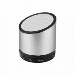 Bocina de bluetooth con batería recargable de aluminio y plástico Muziek