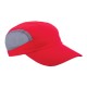 Gorra de microfibra y malla color rojo Runny