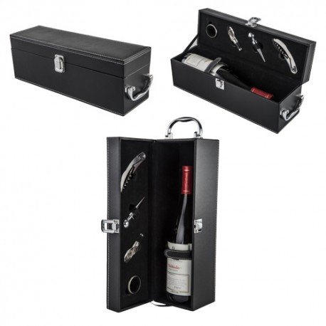Set o estuche para vinos Merlot con 4 accesorios