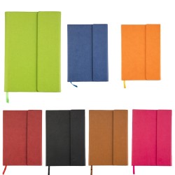 Libreta de 90 hojas con pastas de poliuretano Slank broche con imán