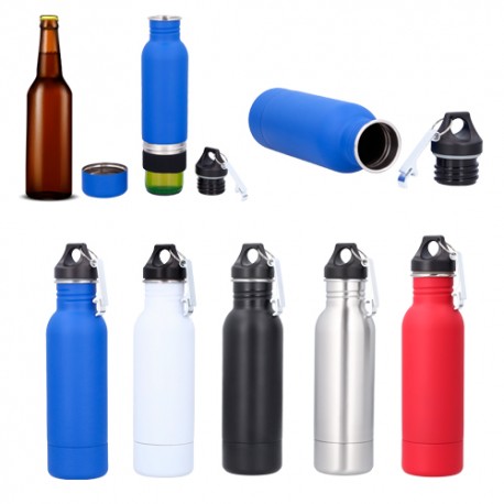 Cilindro porta cervezas de acero inoxidable de 355 ml