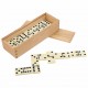 Domino de plástico con estuche de madera