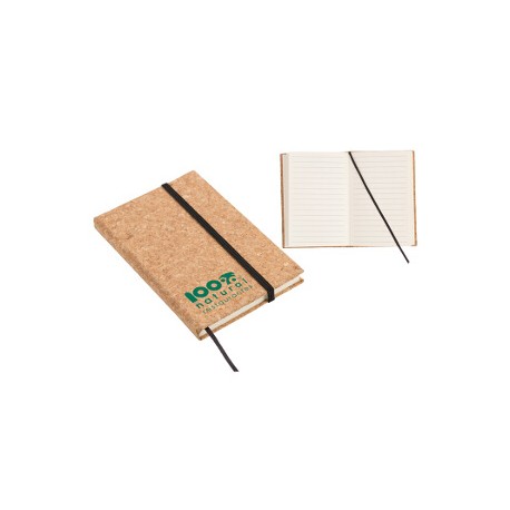 Libreta de corcho con 80 hojas con elástico Kork