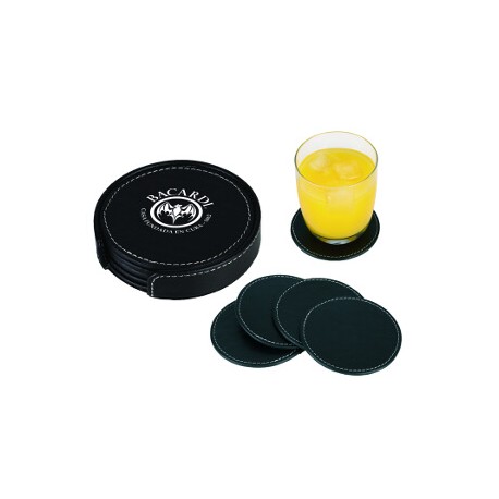 Set de porta vasos de curpiel redondos Pinot