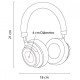 Audífonos bluetooth diadema acojinada y cable de audio