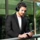 Audífonos bluetooth diadema acojinada y cable de audio