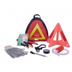 Kit de emergencia para automóvil triángulo luz guantes