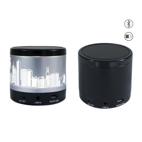 Bocina bluetooth Leukos led prende zona de grabado