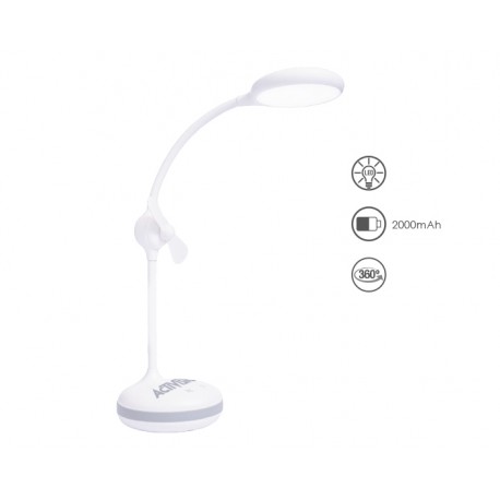 LAMPARA BLANC DE LUZ LED CON VENTILADOR