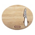 TABLA OVAL DE BAMBU PARA CORTAR FRUTAS Y VERDURAS