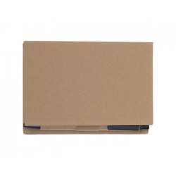 ESTUCHE ECOLÓGICO MECA BEIGE CON HOJAS PEGABLES Y BOLIGRAFO
