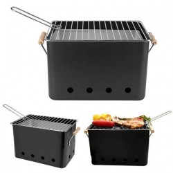 Asador con forma rectangular de metal