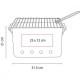 Asador con forma rectangular de metal