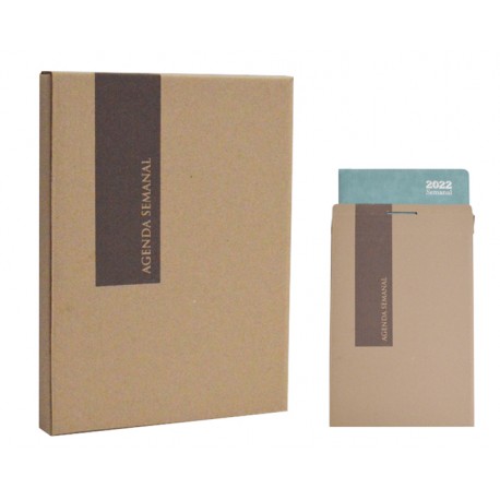 CAJA DE CARTON SEMANAL PARA AGENDA